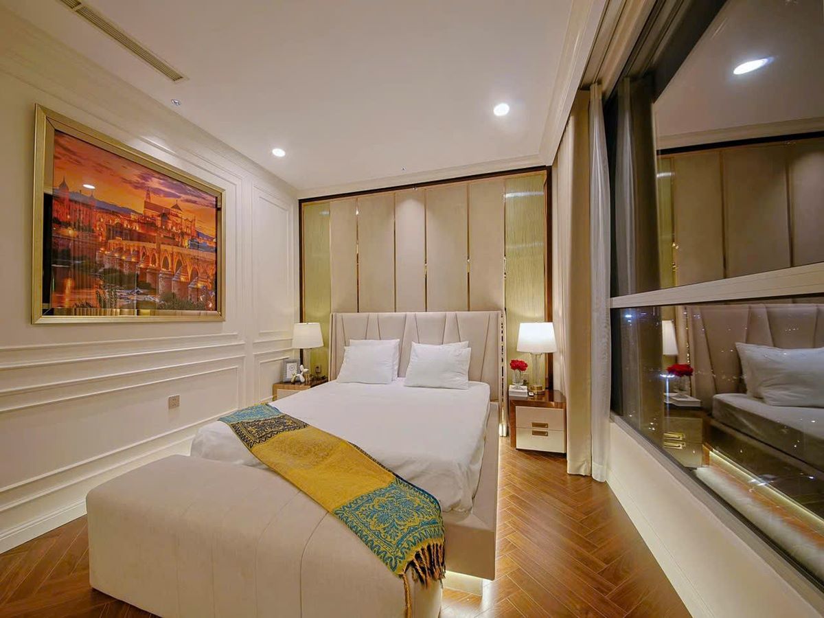 Phòng ngủ được thiết kế đơn giản